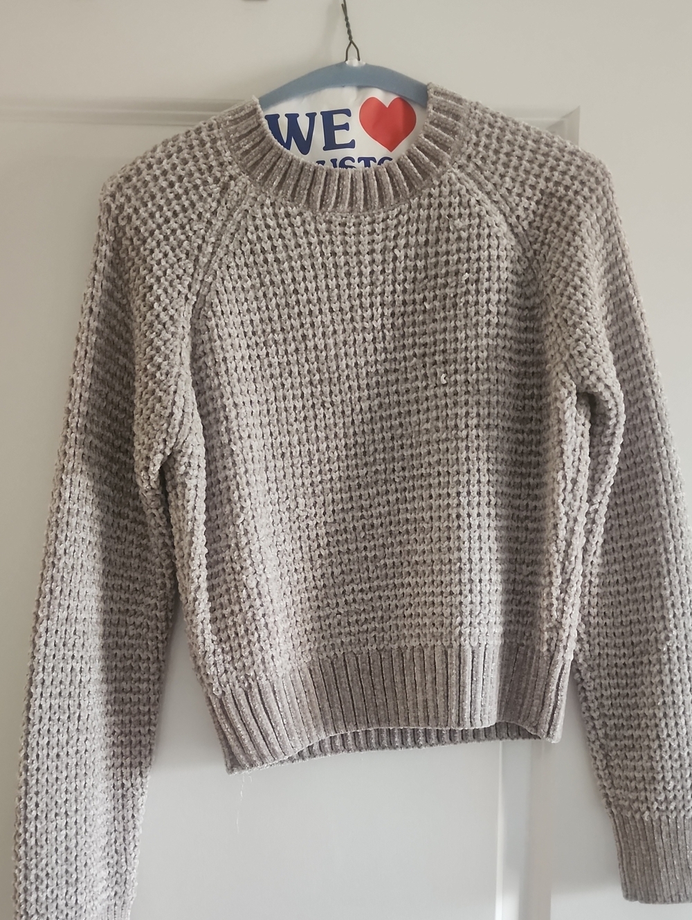 Altar'd State Women's Crewneck Sweater in Light Taupe
